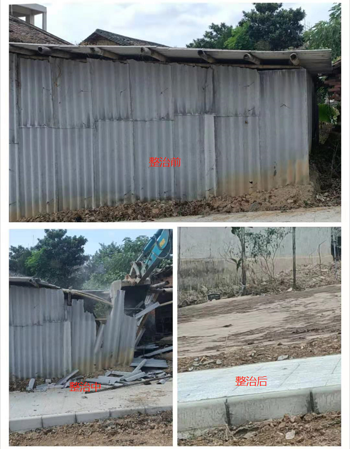 （水心圍村拆除中心路段牛棚）