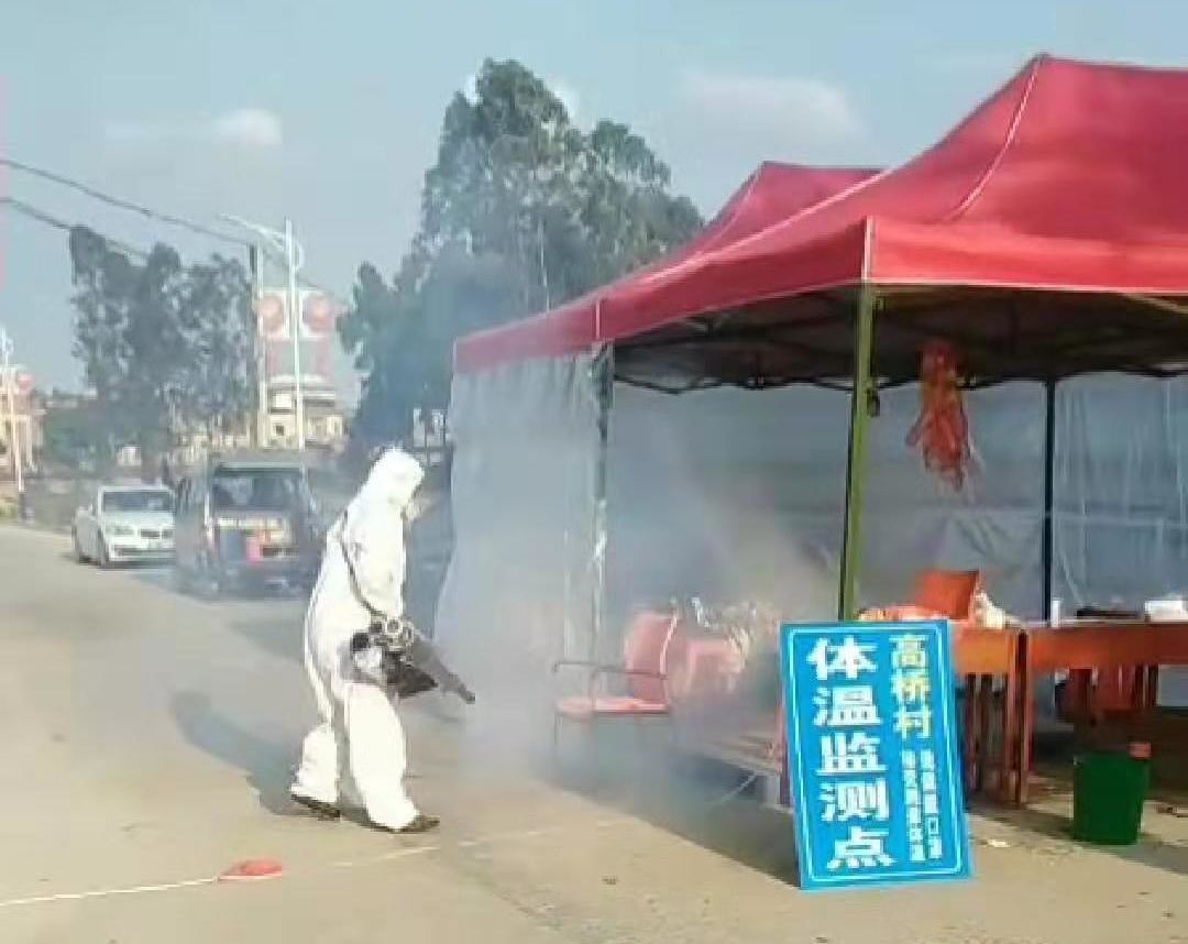 在各點消毒