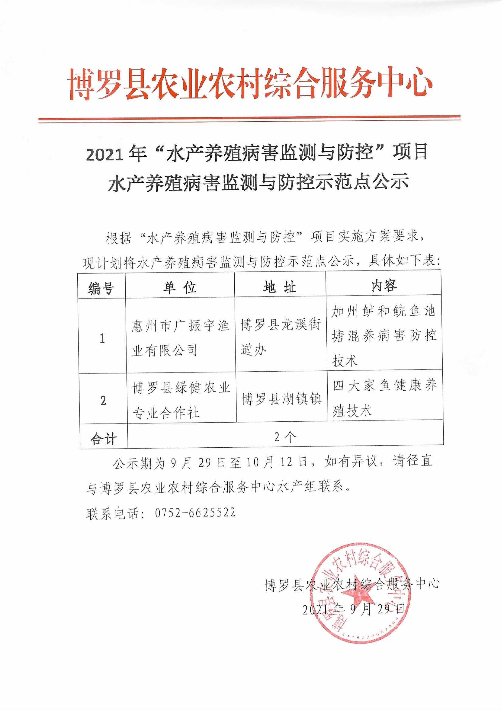 2021年“水產(chǎn)養(yǎng)殖病害監(jiān)測與防控”項目水產(chǎn)養(yǎng)殖病害監(jiān)測與防控示范點公示.jpg
