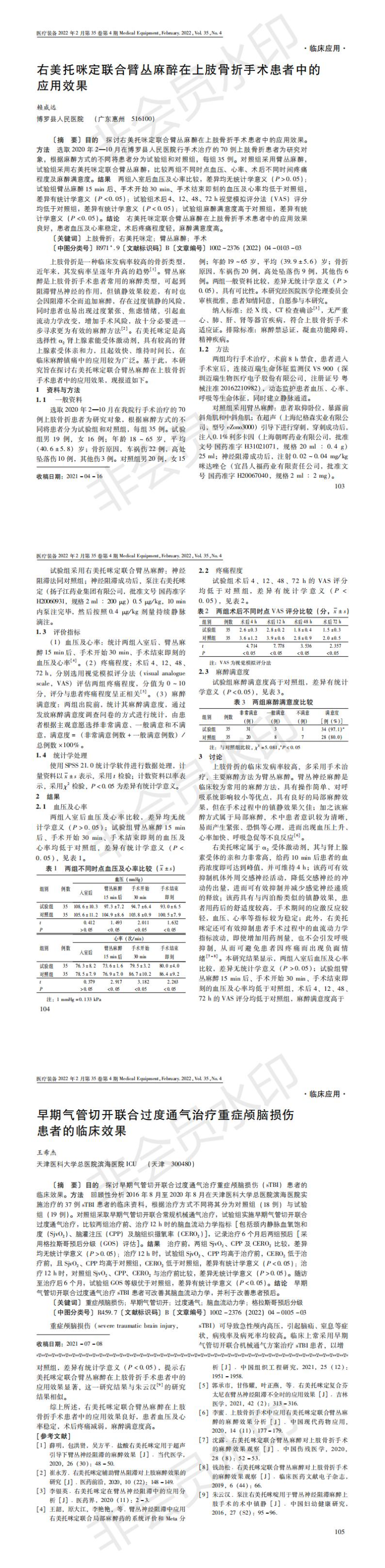 右美托咪定聯合臂叢麻醉在上肢骨折手術患者中的應用效果_00.jpg