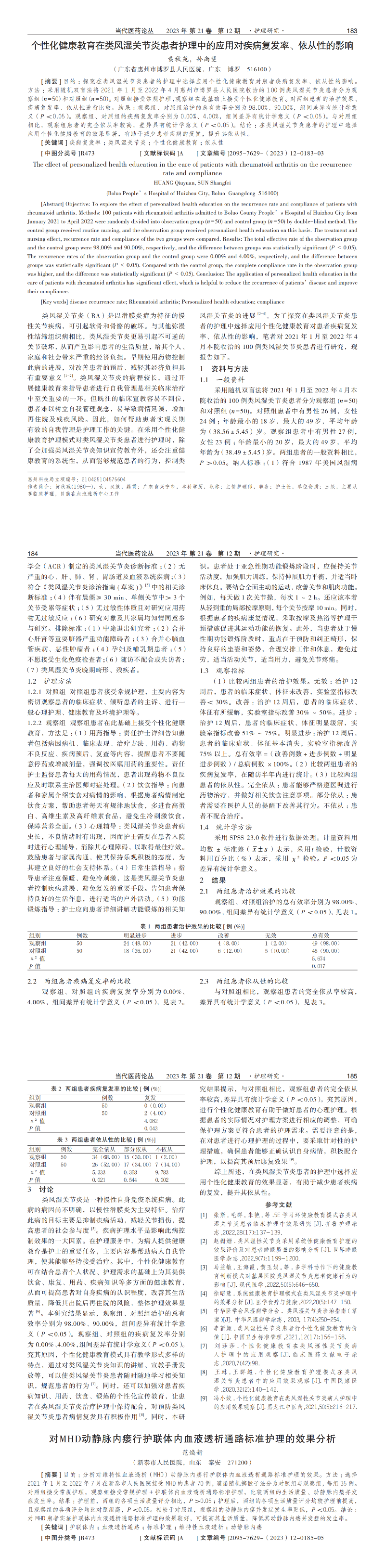未發-個性化健康教育在類風濕關節炎患者護理中的應用對疾病復發率、依從性的影響_00.png